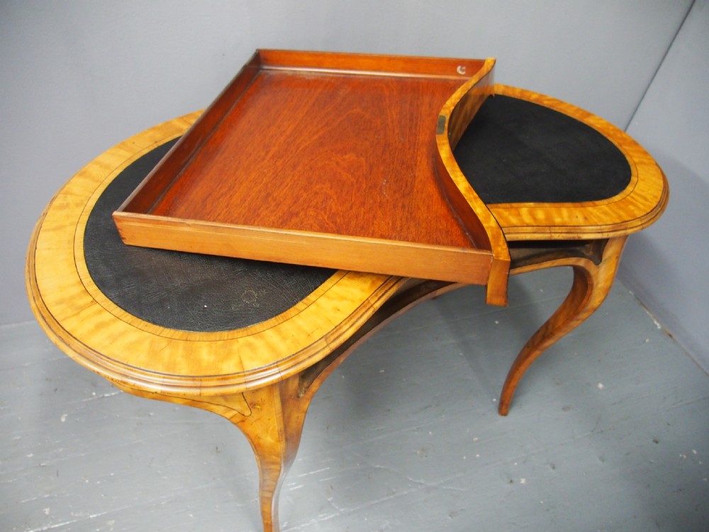 Victorian Inlaid Satinwood Writing Table View VI