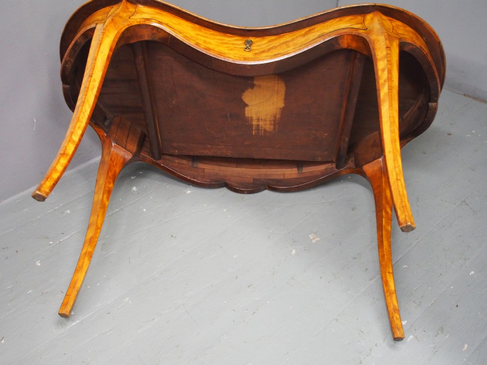 Victorian Inlaid Satinwood Writing Table View IX