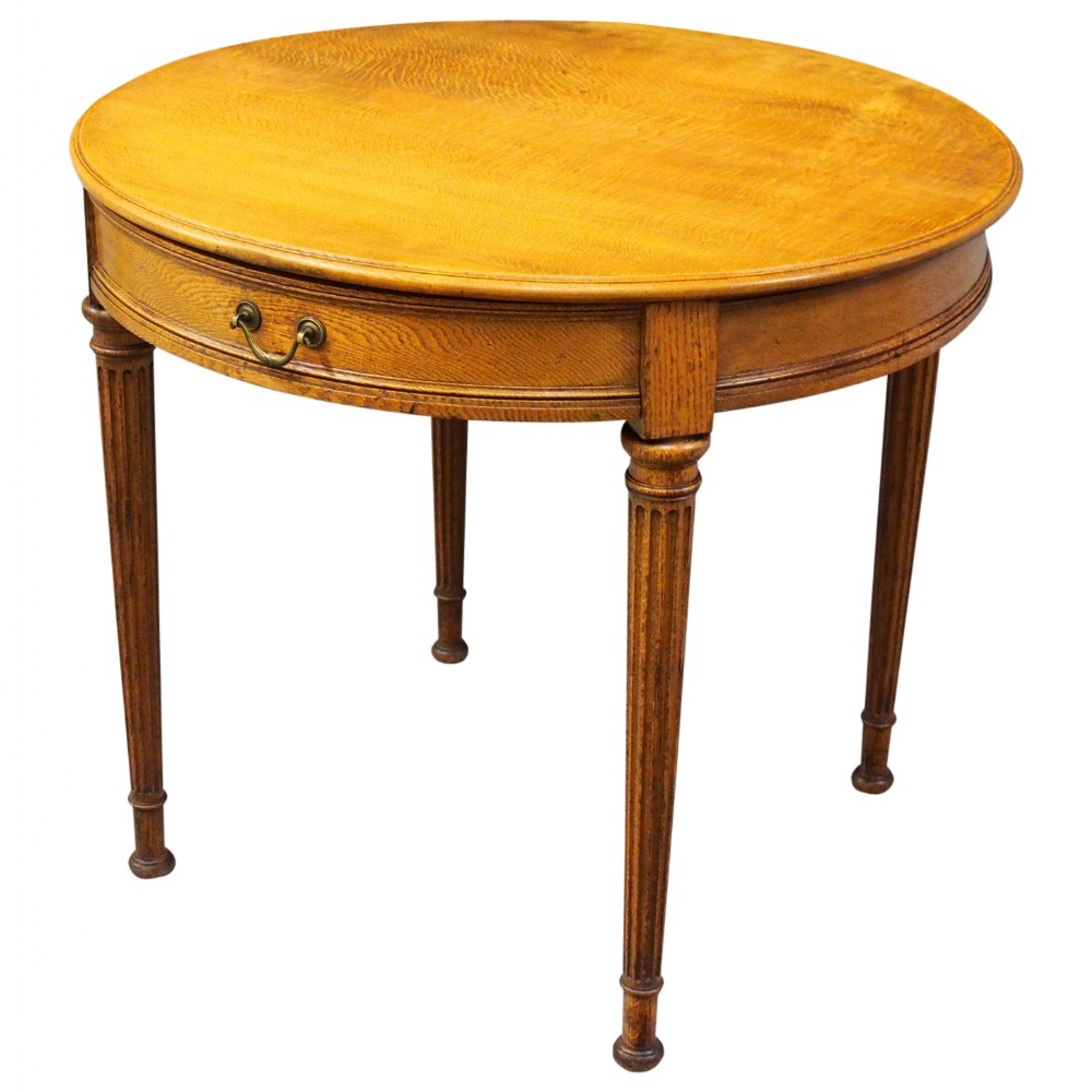 Victorian Small Oak Drum Table