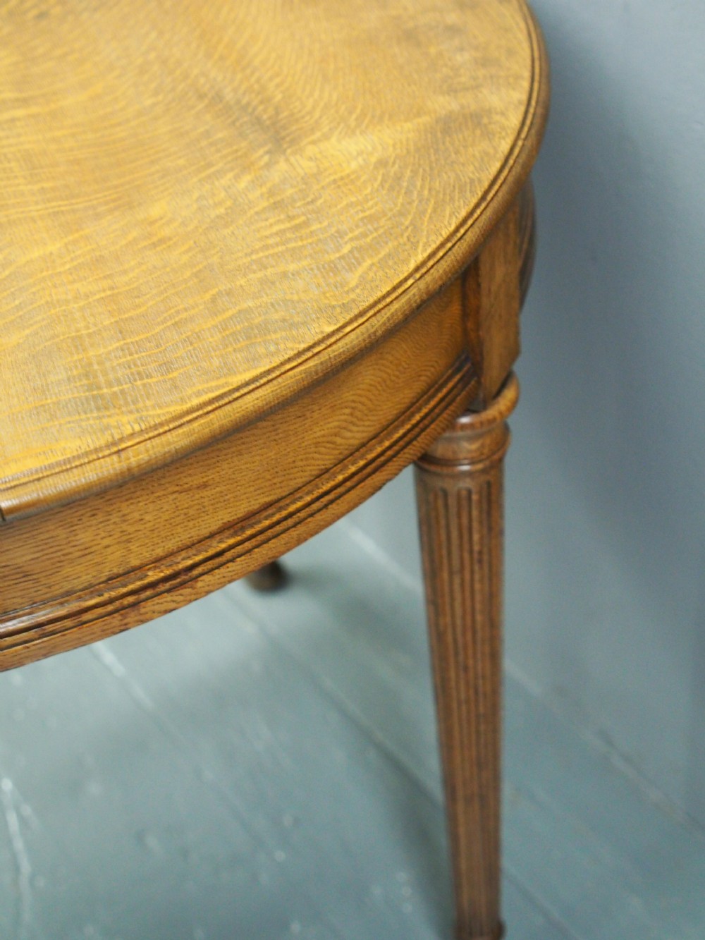 Victorian Small Oak Drum Table View IX