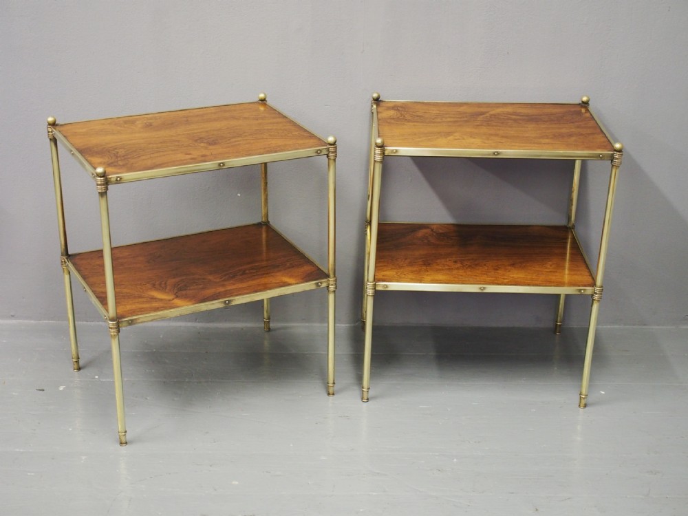 Pair of Rosewood and Cast Brass Etageres View IV