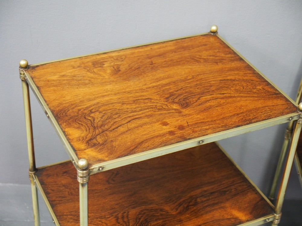 Pair of Rosewood and Cast Brass Etageres View V