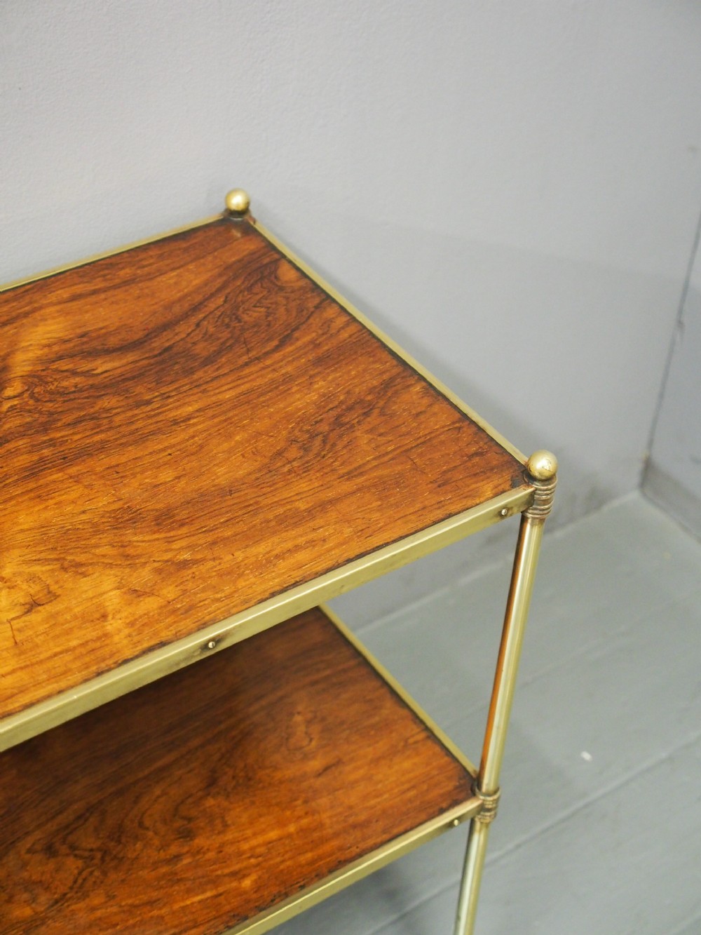 Pair of Rosewood and Cast Brass Etageres View VII