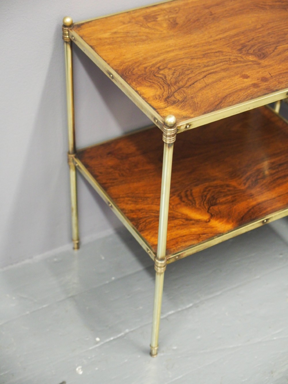 Pair of Rosewood and Cast Brass Etageres View VIII