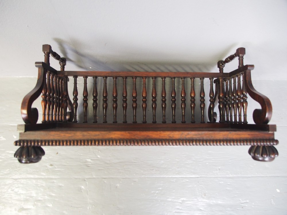 Rosewood Book Trough Attributed to Gillows View XI