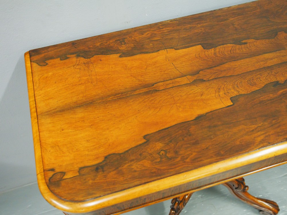 Pair of Victorian Rosewood Foldover Tea Tables View IV