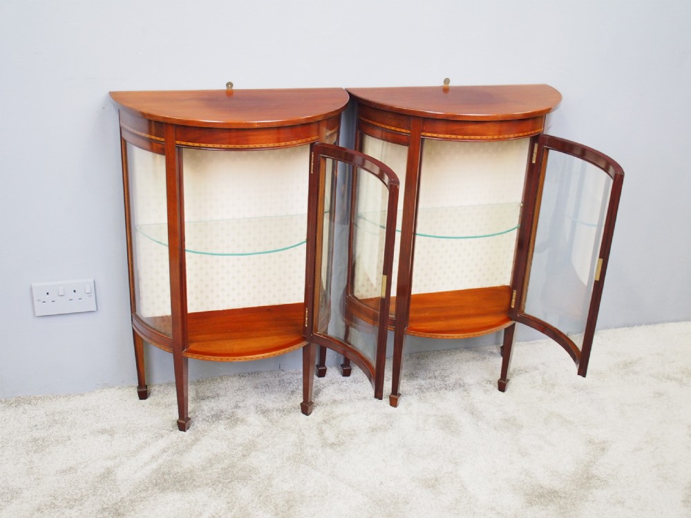 Pair of Sheraton Style Display Cabinets View IX