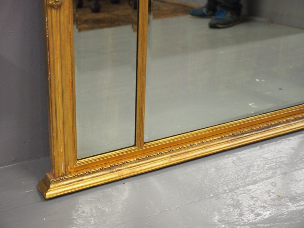 Regency Style Triptych Overmantel Mirror View XI