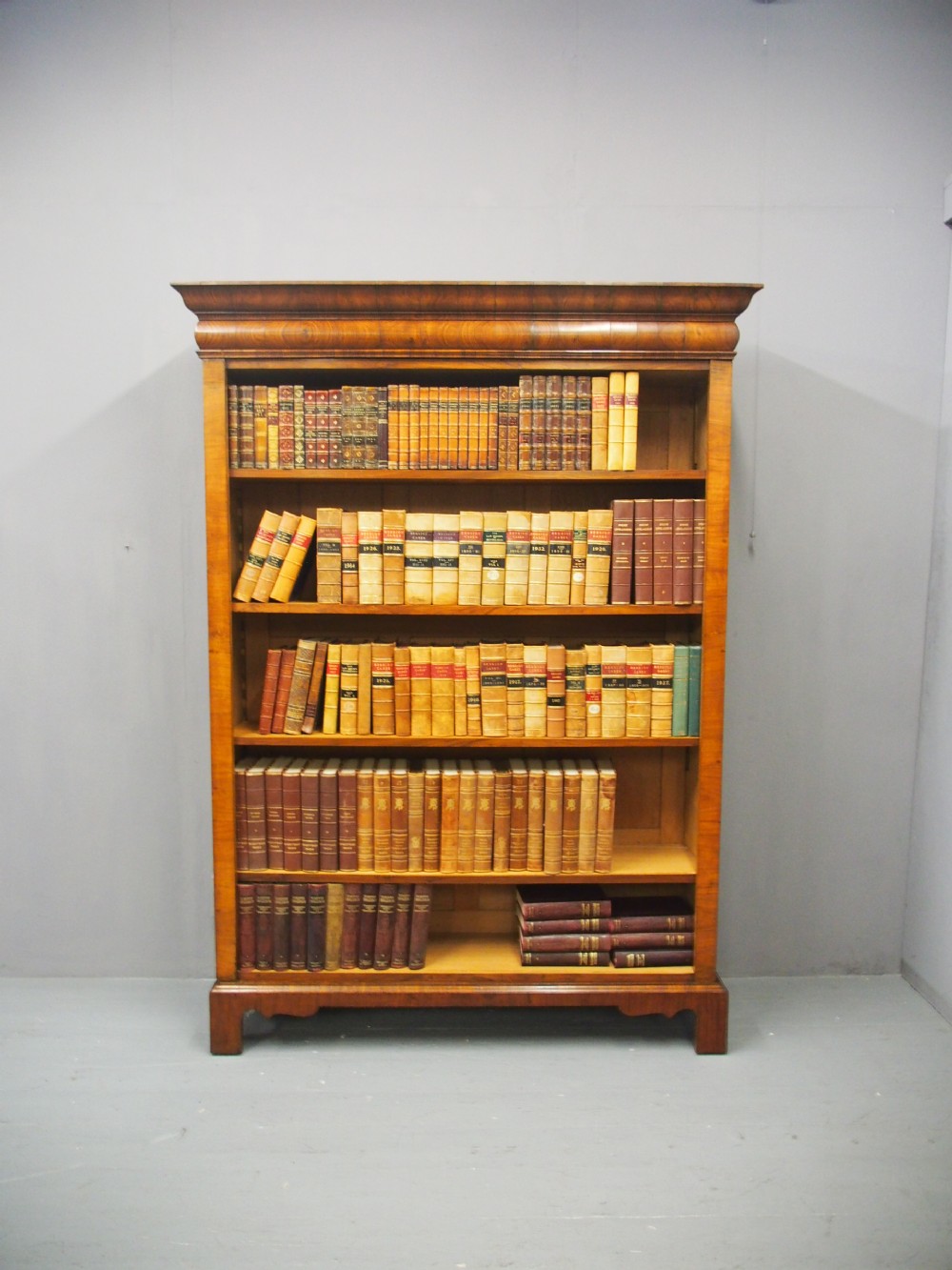 Georgian Style Walnut Open Bookcase View II