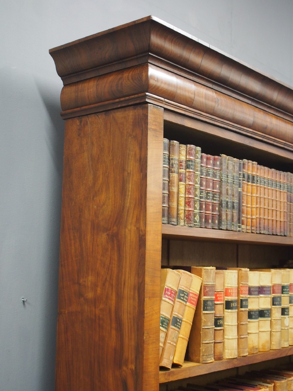 Georgian Style Walnut Open Bookcase View IV