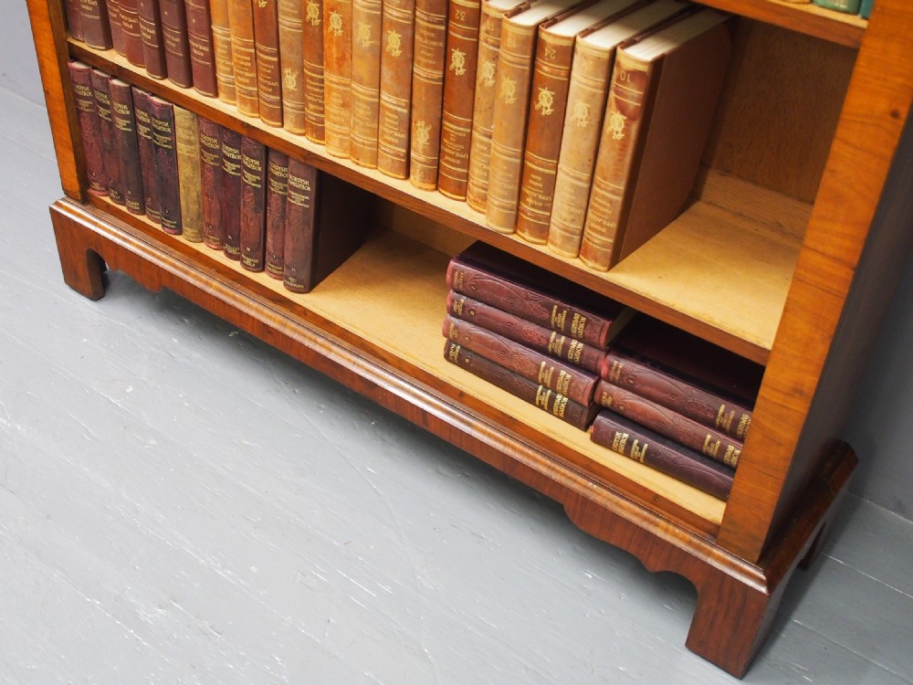 Georgian Style Walnut Open Bookcase View IX