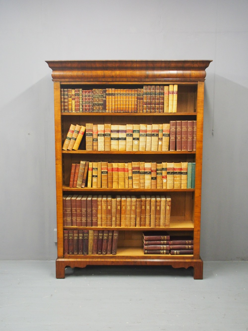 Georgian Style Walnut Open Bookcase View XII
