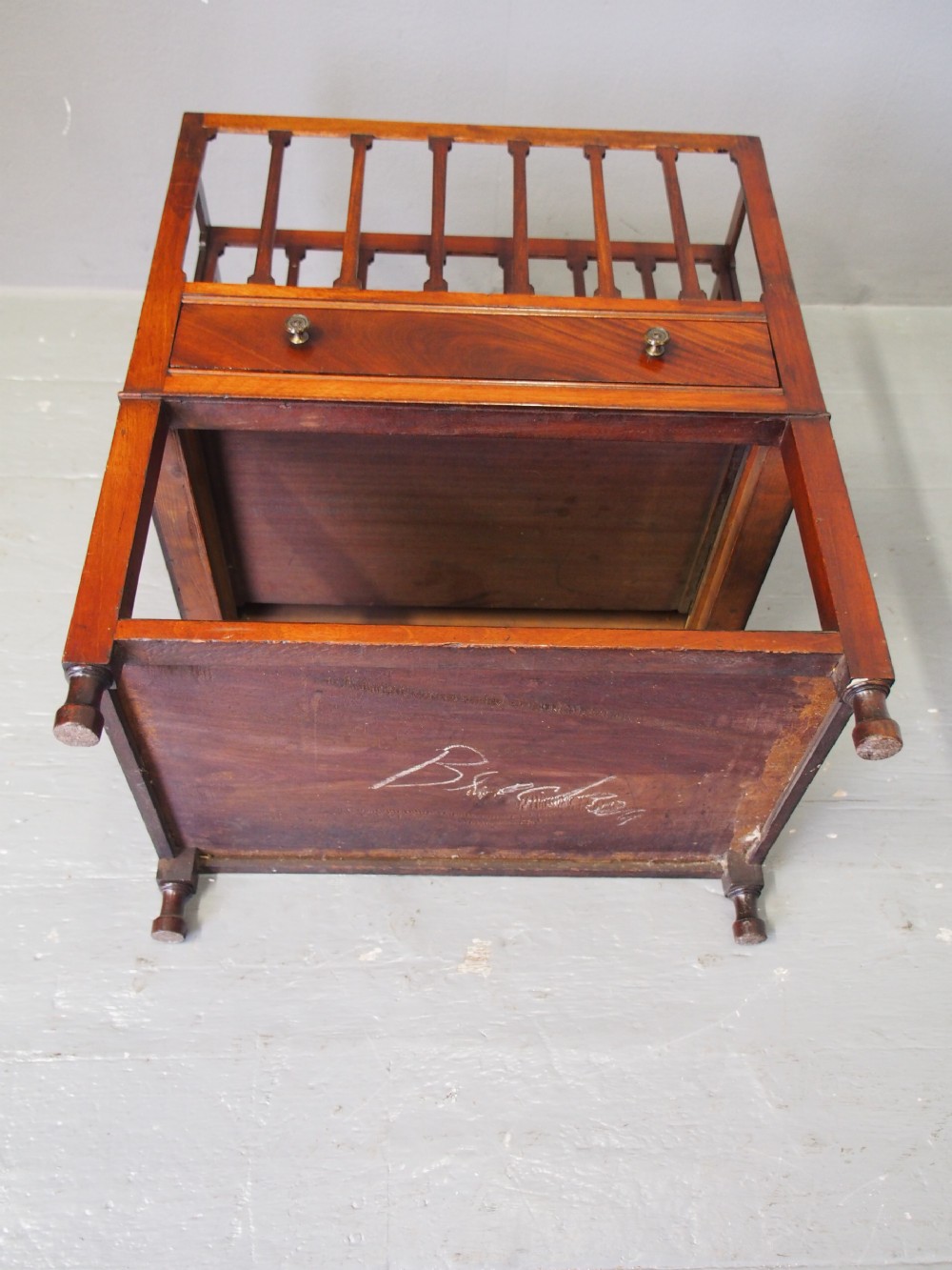 Unusual George IV Mahogany Canterbury View IV