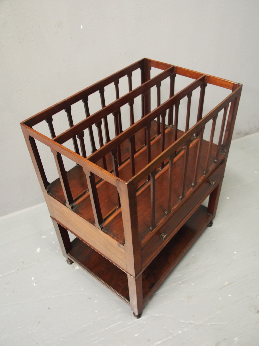 Unusual George IV Mahogany Canterbury View VIII