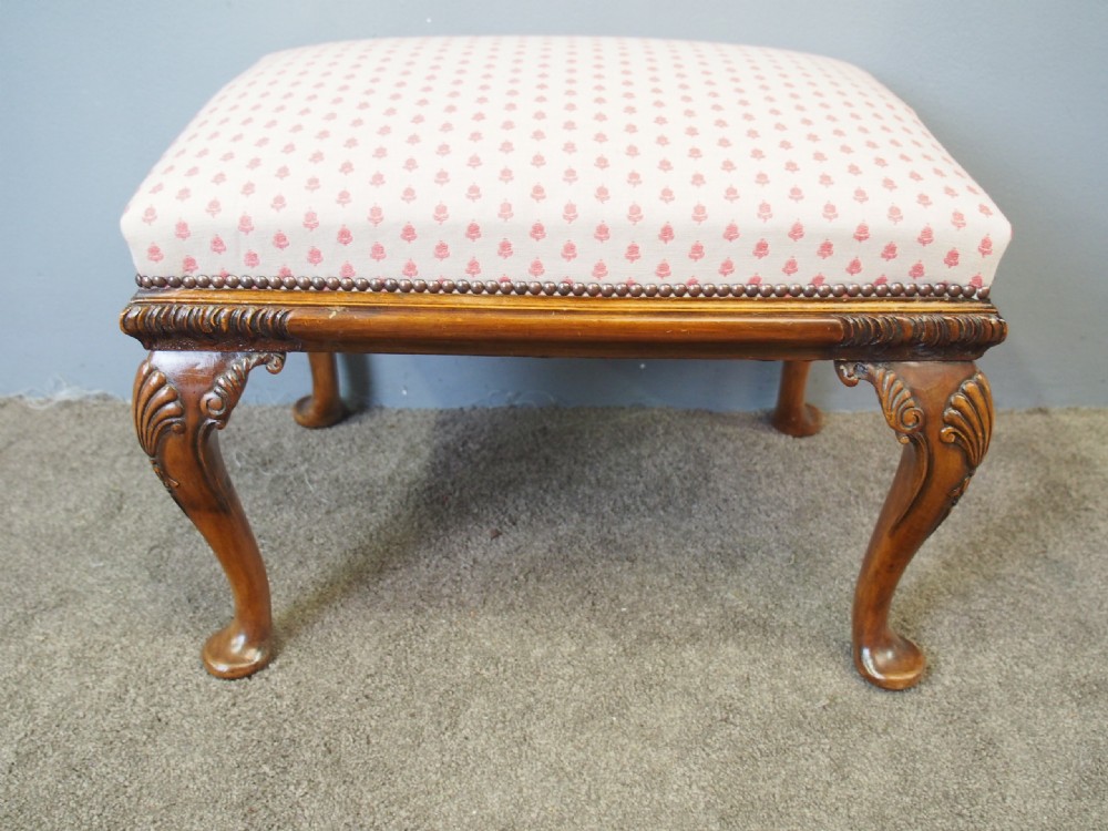 George III Style Walnut Stool View IX