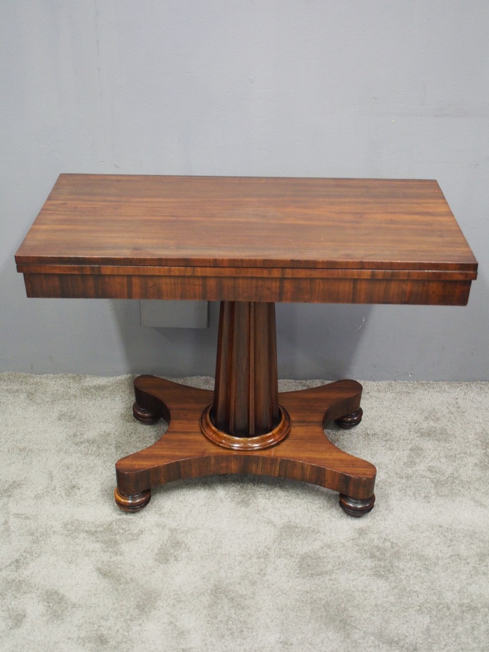 George IV Goncalo Alves Foldover Tea Table View V