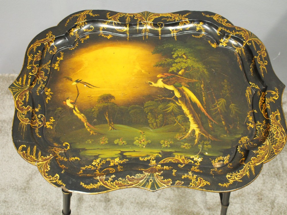 Victorian Papier Mache Tray on Stand View IX