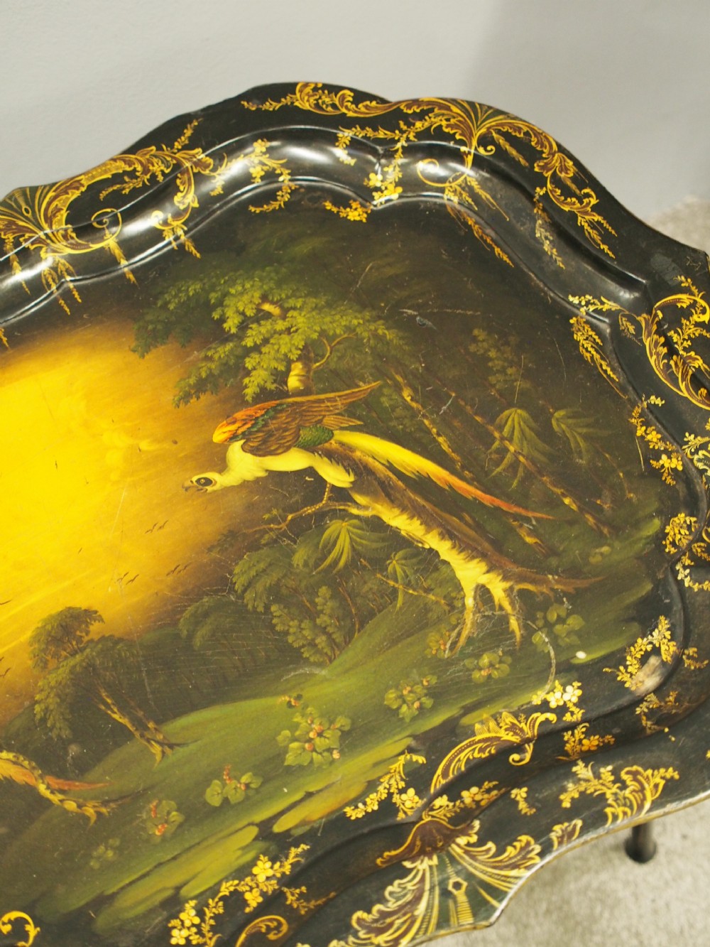 Victorian Papier Mache Tray on Stand View XII