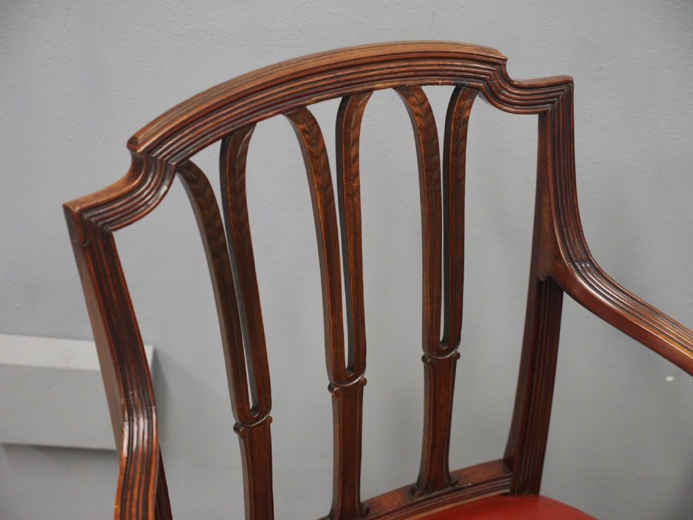 Pair of George III Style Mahogany Armchairs View V