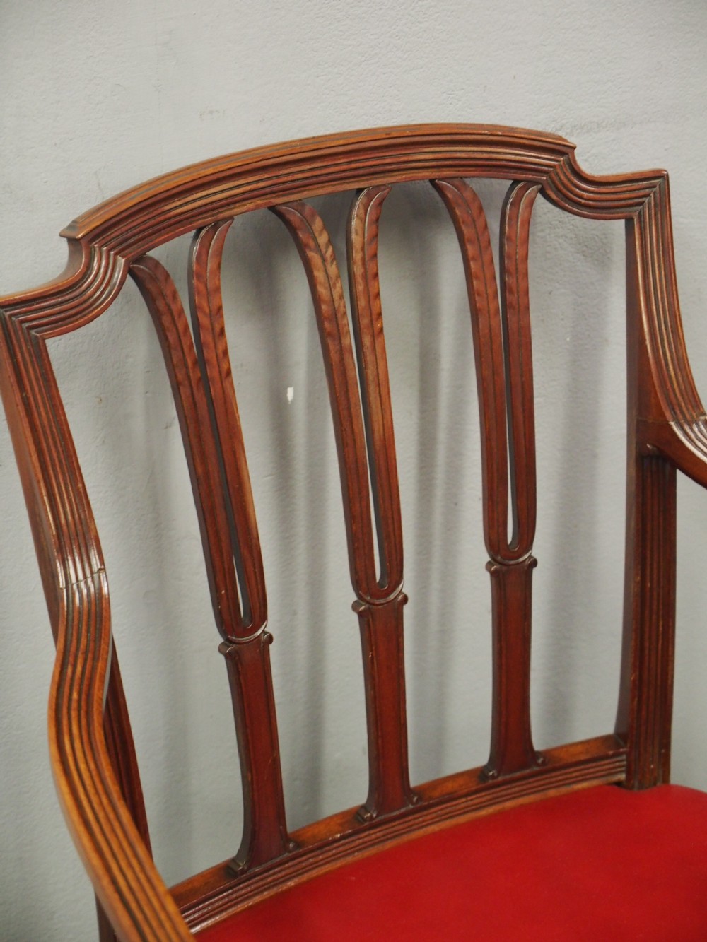 Pair of George III Style Mahogany Armchairs View VI