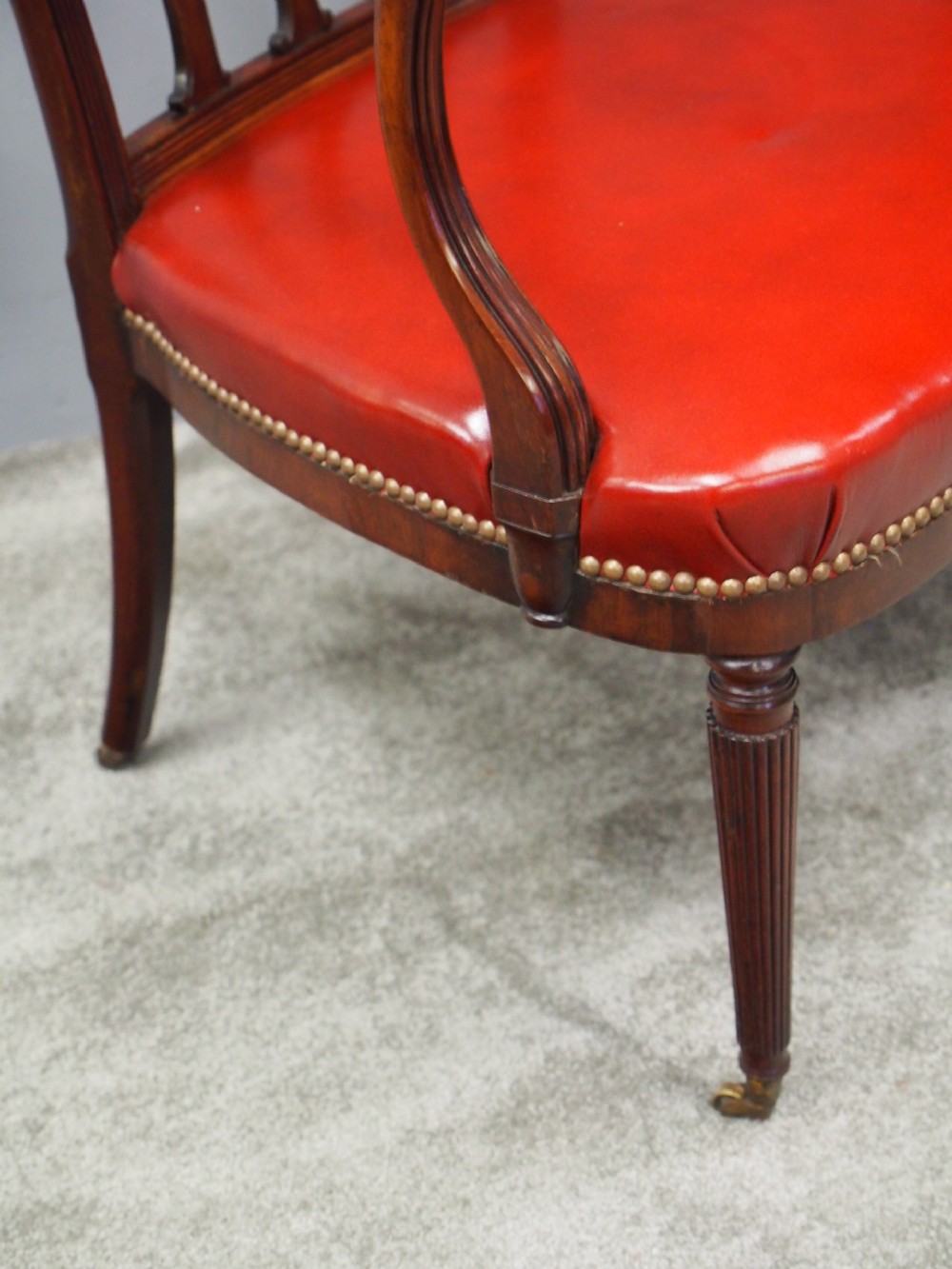 Pair of George III Style Mahogany Armchairs View IX