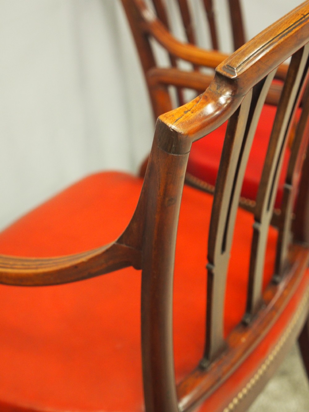 Pair of George III Style Mahogany Armchairs View XIII