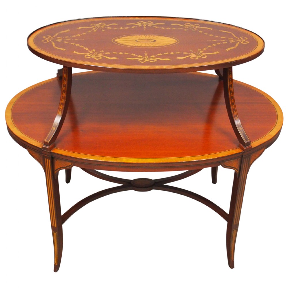 Sheraton Style 2 Tier Oval Etagere