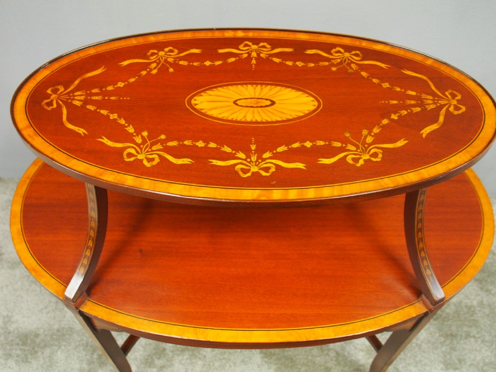 Sheraton Style 2 Tier Oval Etagere View VI