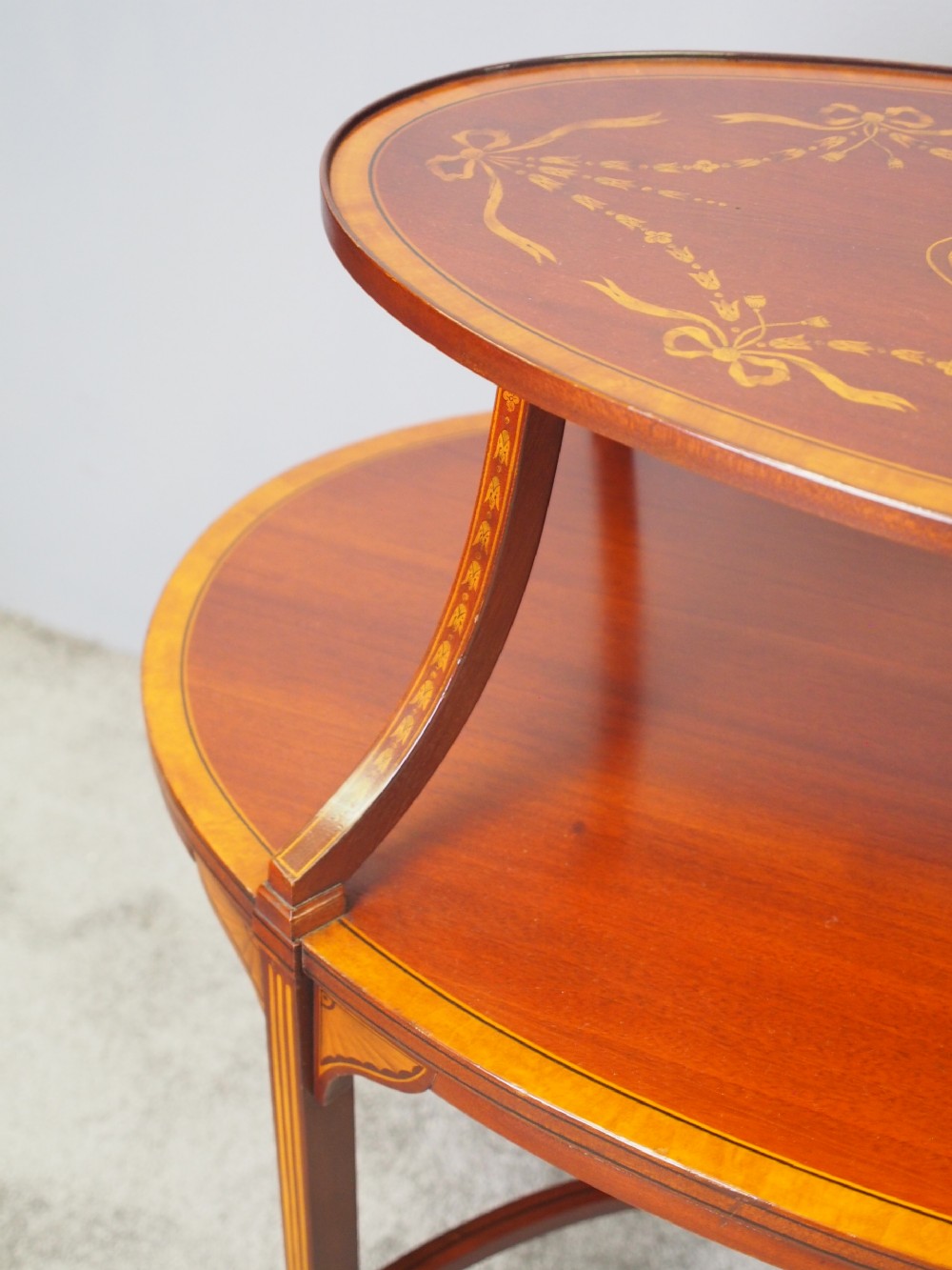 Sheraton Style 2 Tier Oval Etagere View VIII