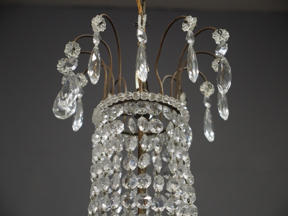 1930s Tent and Bag Cut Crystal Chandelier View VIII