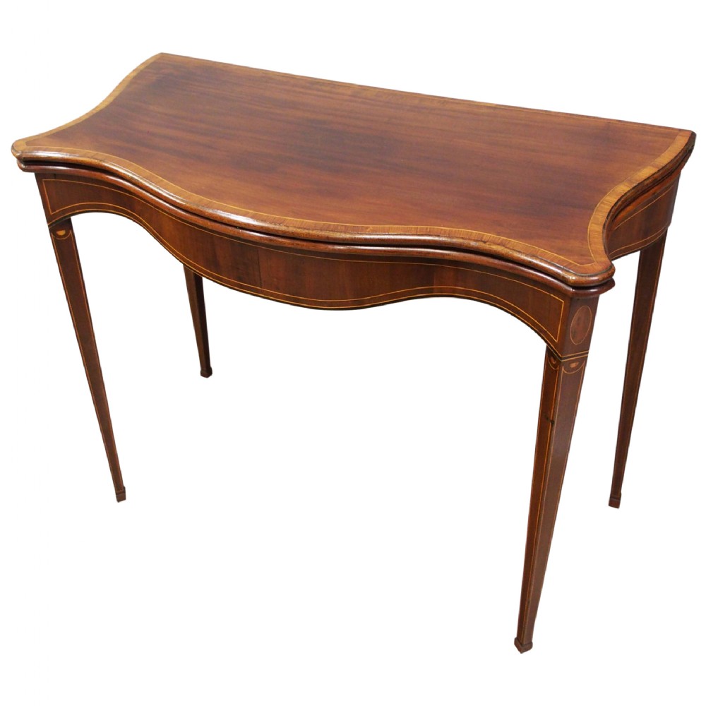 Hepplewhite Style Inlaid Mahogany Card Table