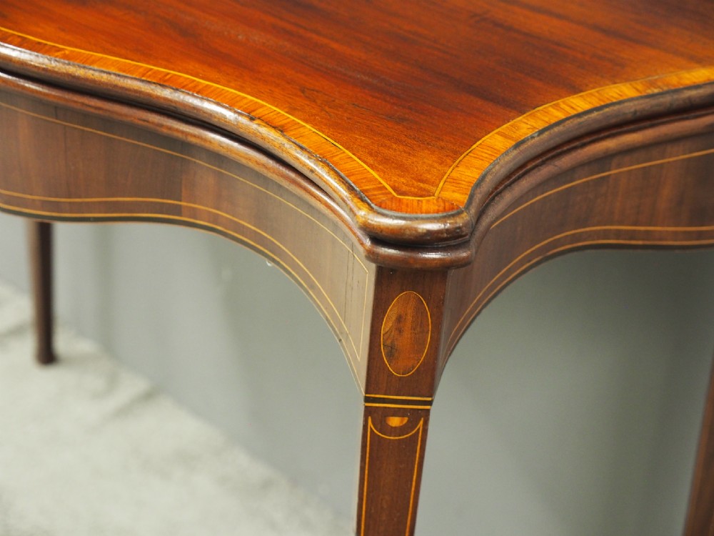 Hepplewhite Style Inlaid Mahogany Card Table View IV