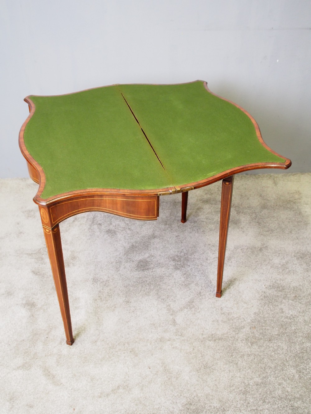 Hepplewhite Style Inlaid Mahogany Card Table View IX