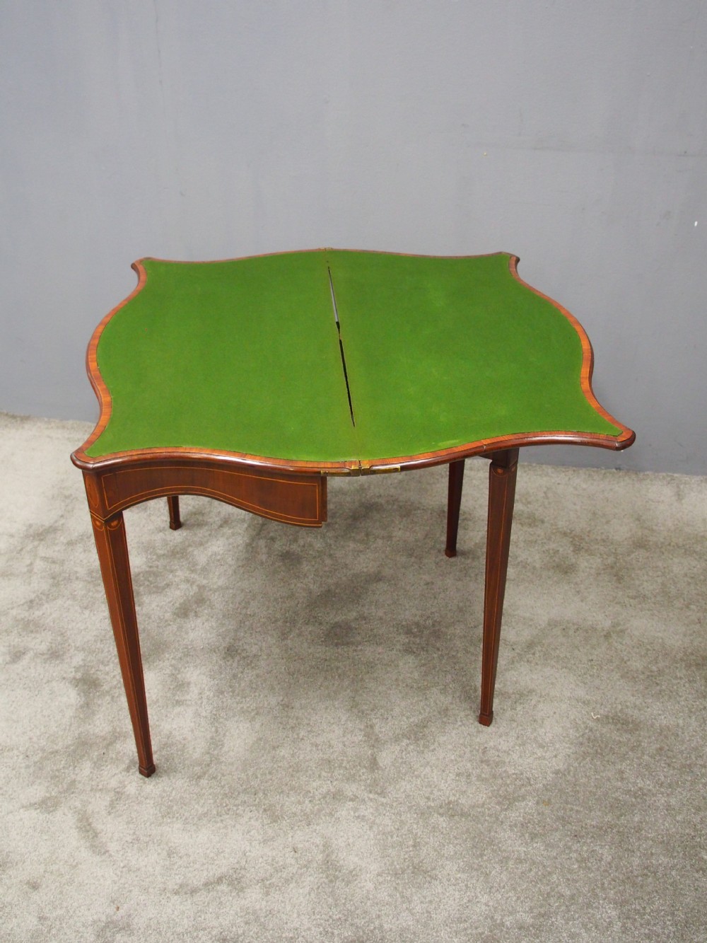 Hepplewhite Style Inlaid Mahogany Card Table View X