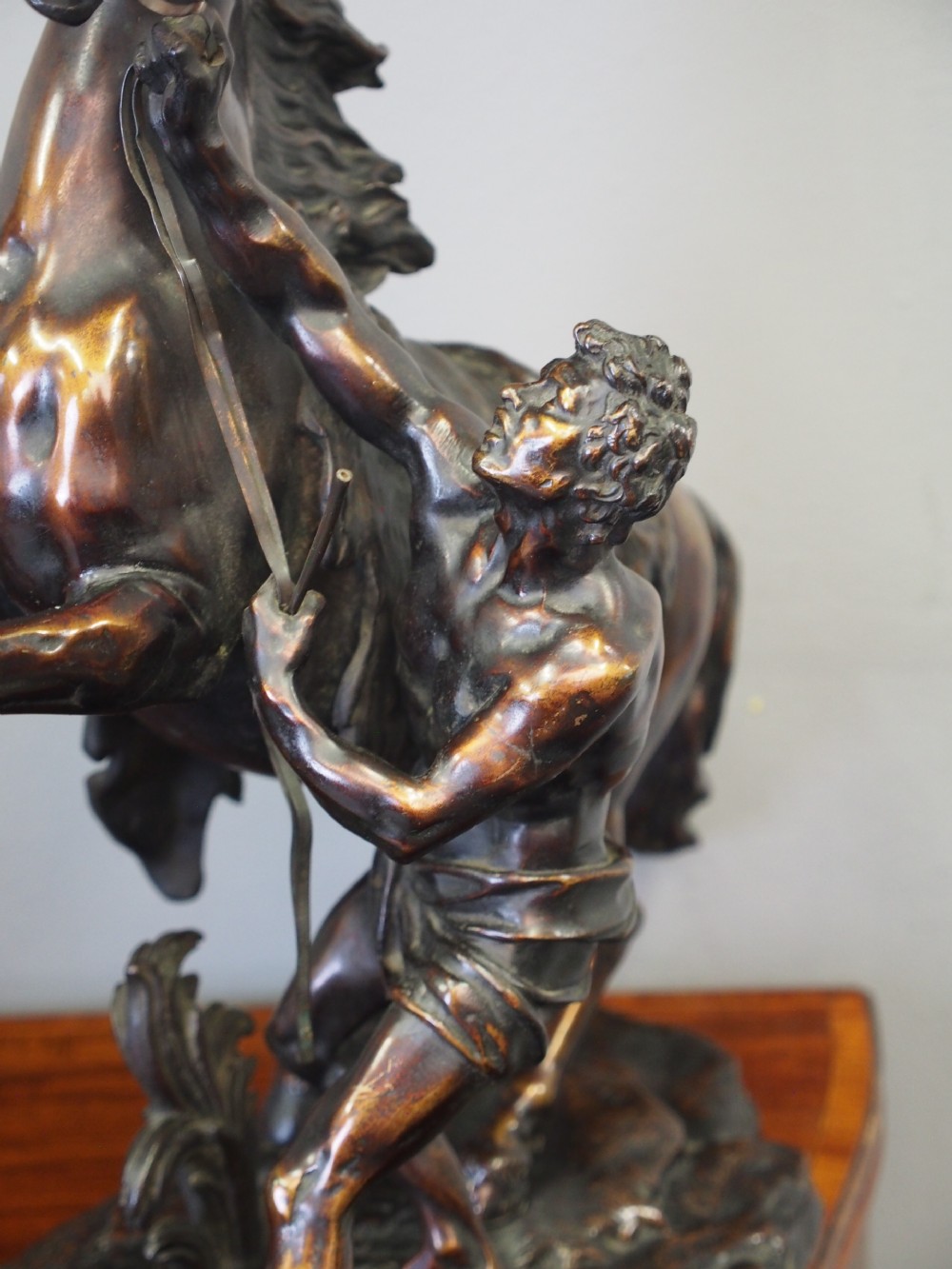 Pair of Cast Bronze Marly Horses after J Coustou View V