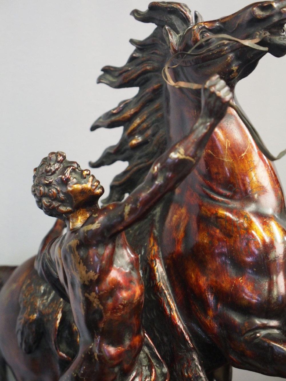 Pair of Cast Bronze Marly Horses after J Coustou View VI