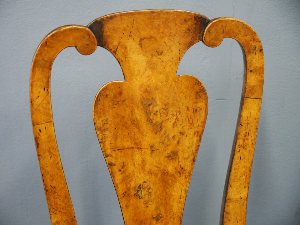 Pair of Queen Anne Style Walnut Chairs View II