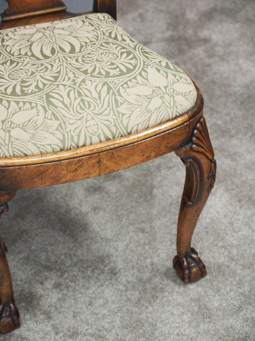 Pair of Queen Anne Style Walnut Chairs View VI