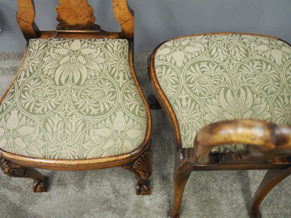 Pair of Queen Anne Style Walnut Chairs View XI