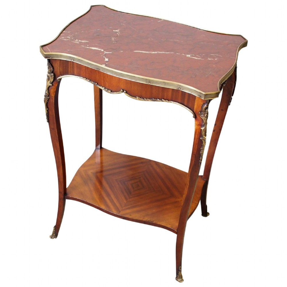 French Marble Two Tier Table