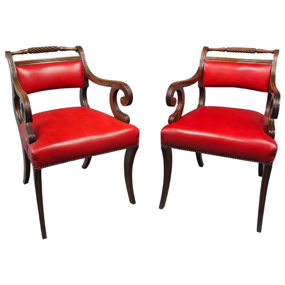 Pair of Scottish Regency Armchairs