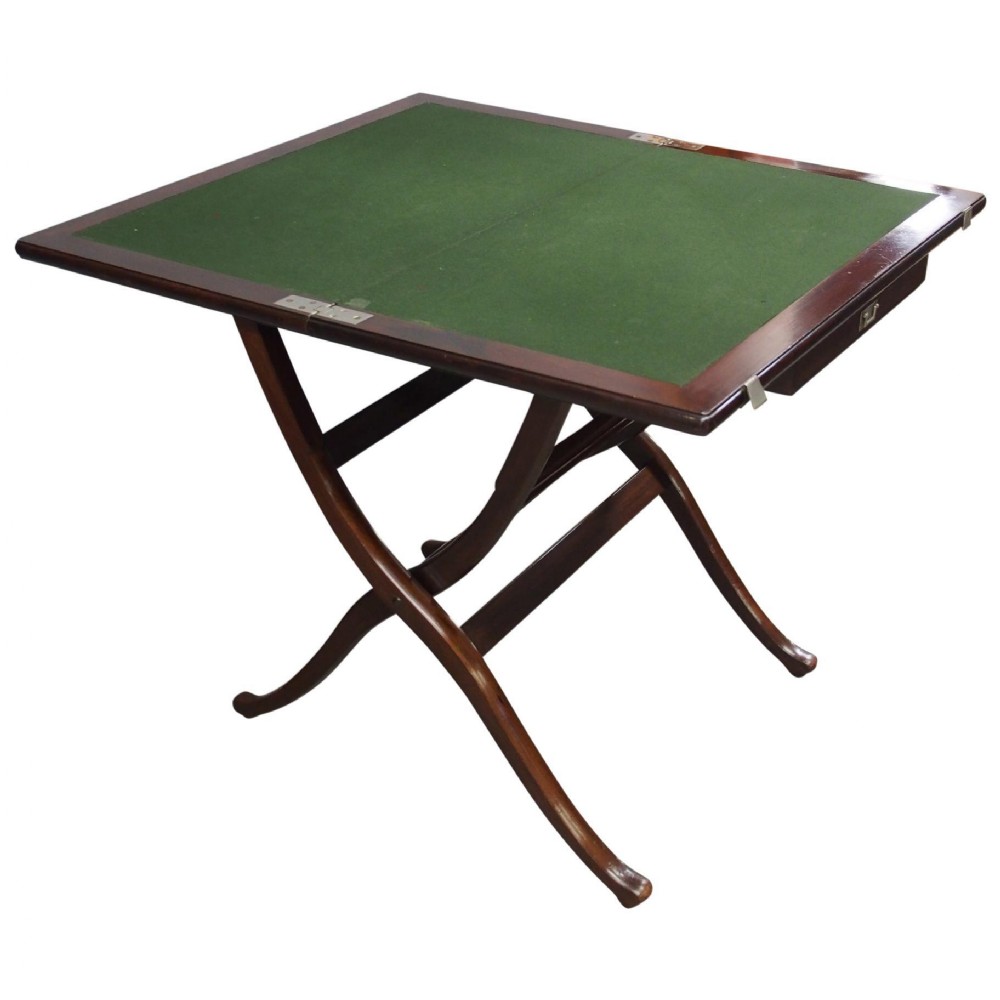 Mahogany Folding Campaign Desk