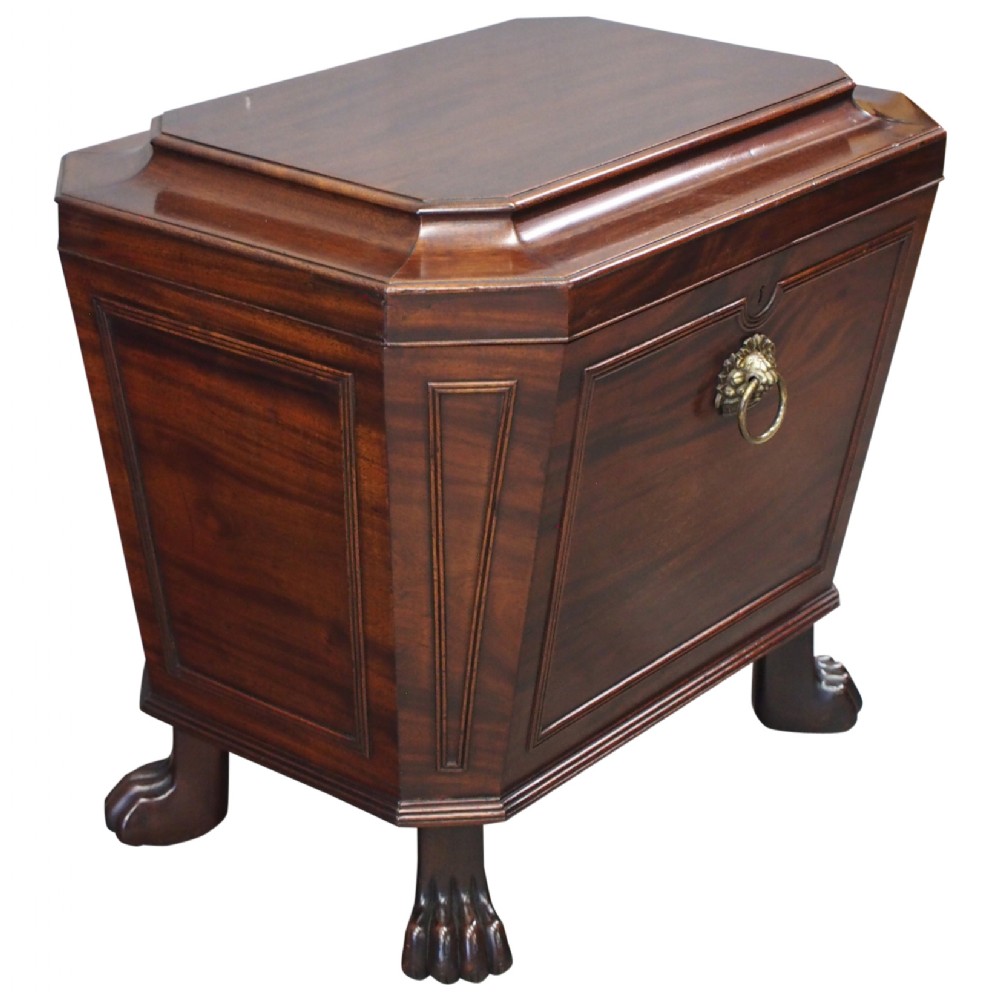 Georgian Mahogany Sarcophagus Wine Cooler