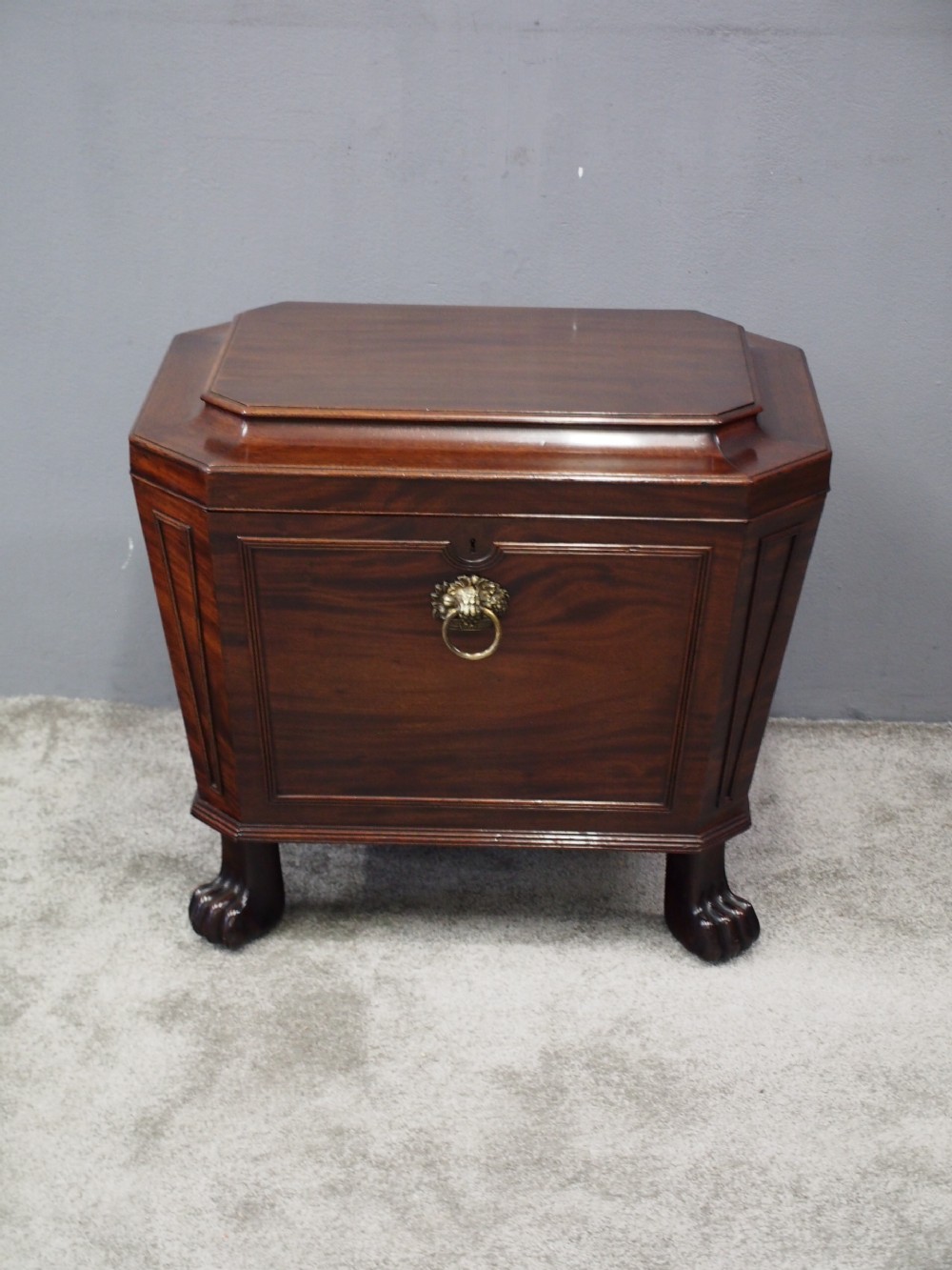 Georgian Mahogany Sarcophagus Wine Cooler View V
