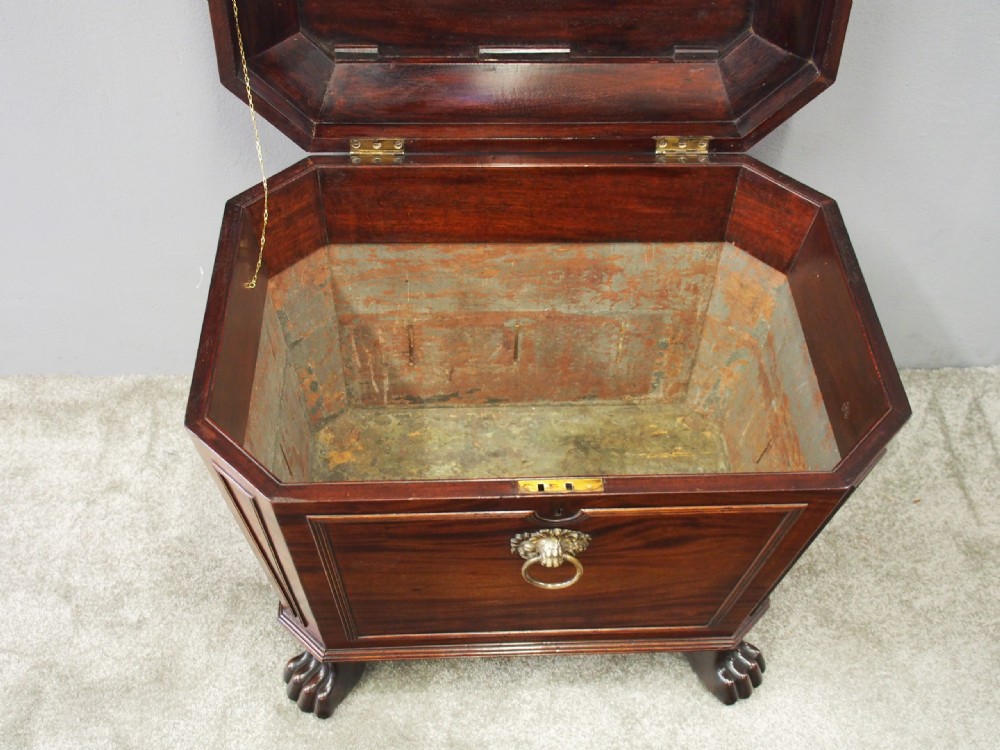 Georgian Mahogany Sarcophagus Wine Cooler View VII