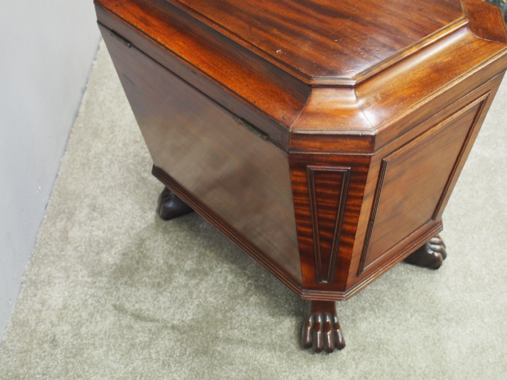 Georgian Mahogany Sarcophagus Wine Cooler View X