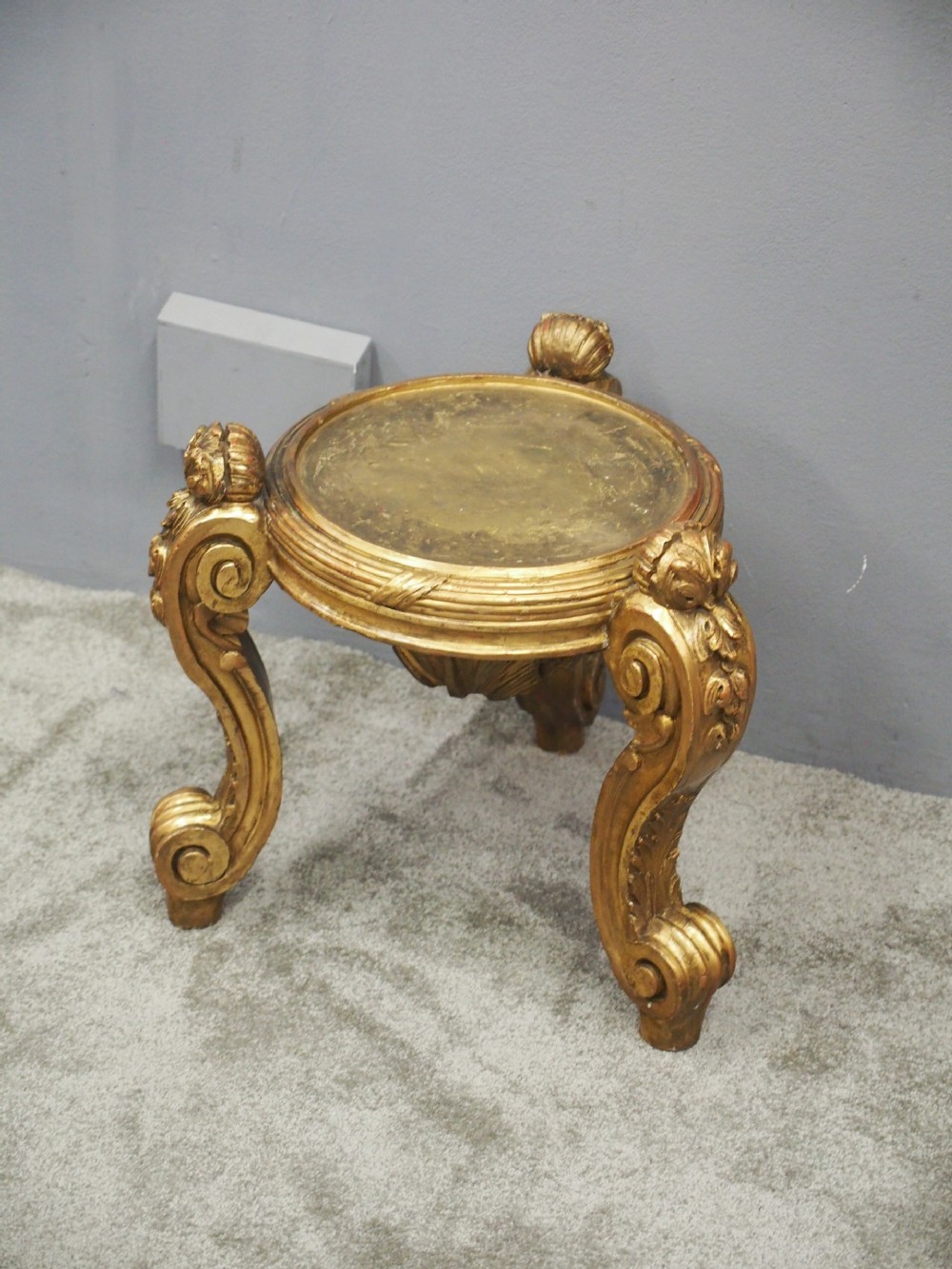 Carved Gilded Jardiniere Stand View II