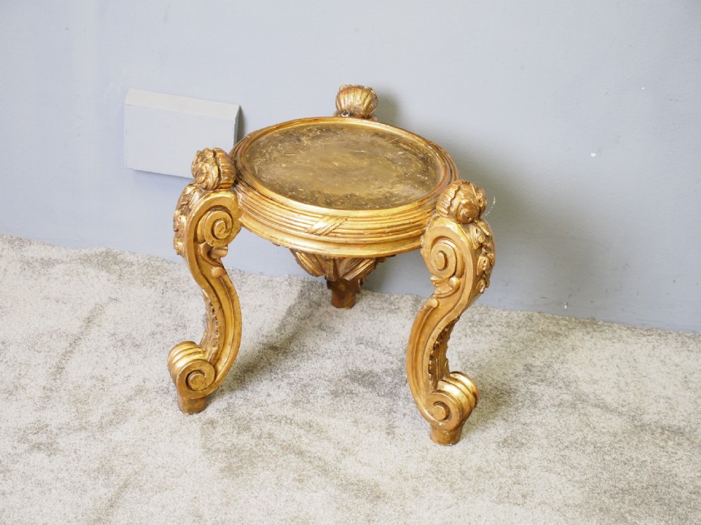Carved Gilded Jardiniere Stand View III