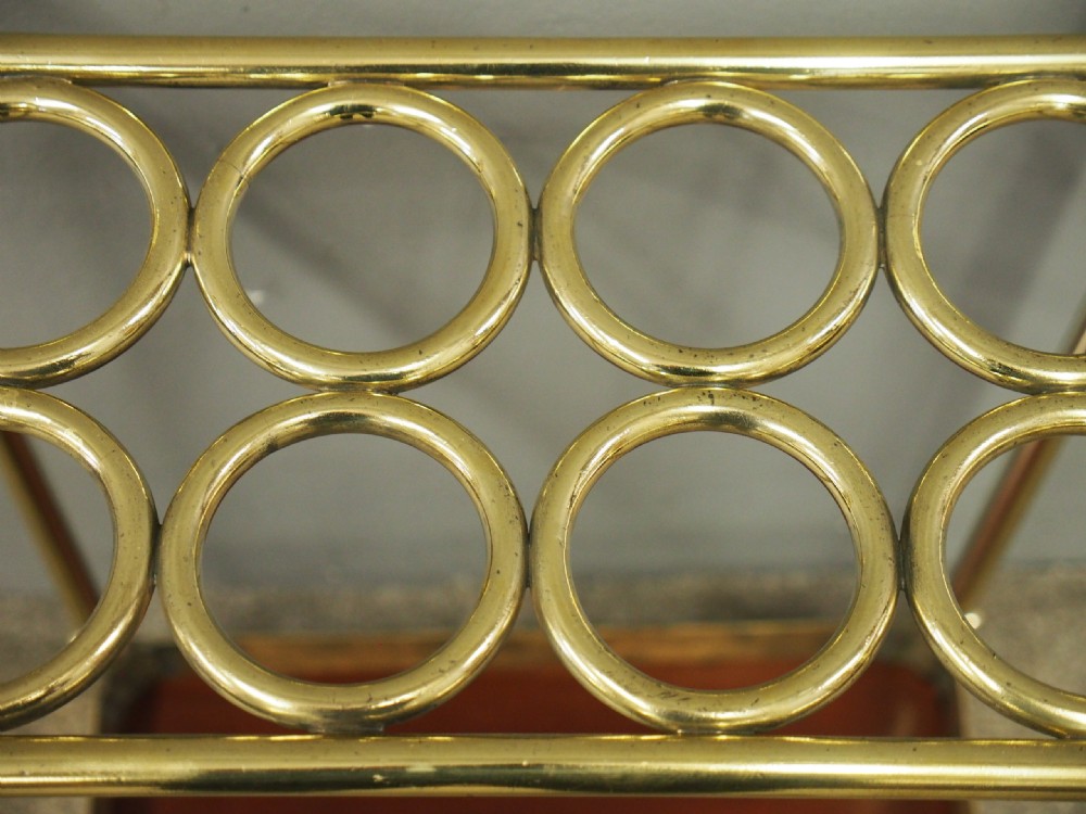 Victorian Cast Brass and Mahogany Stick Stand View VI