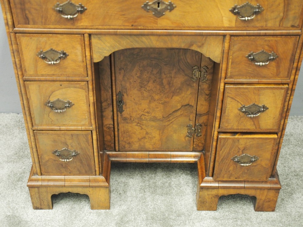 Neat George II Style Walnut Kneehole Desk View VIII